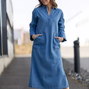 Lolla dress – Medium blue denim