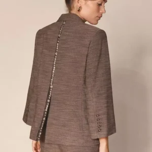 Stasie, blazer – Choco brown