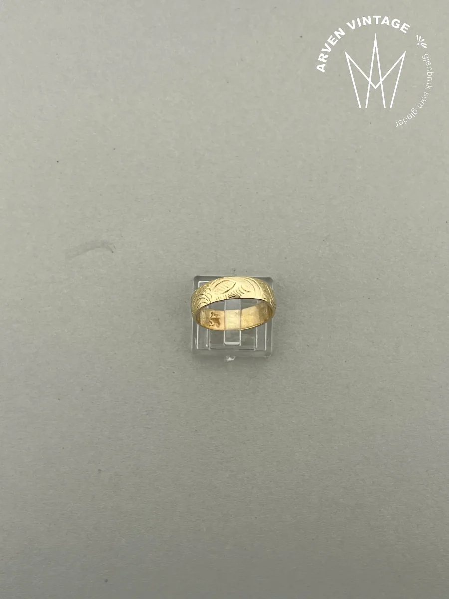 Vintage ring gult gull str 59