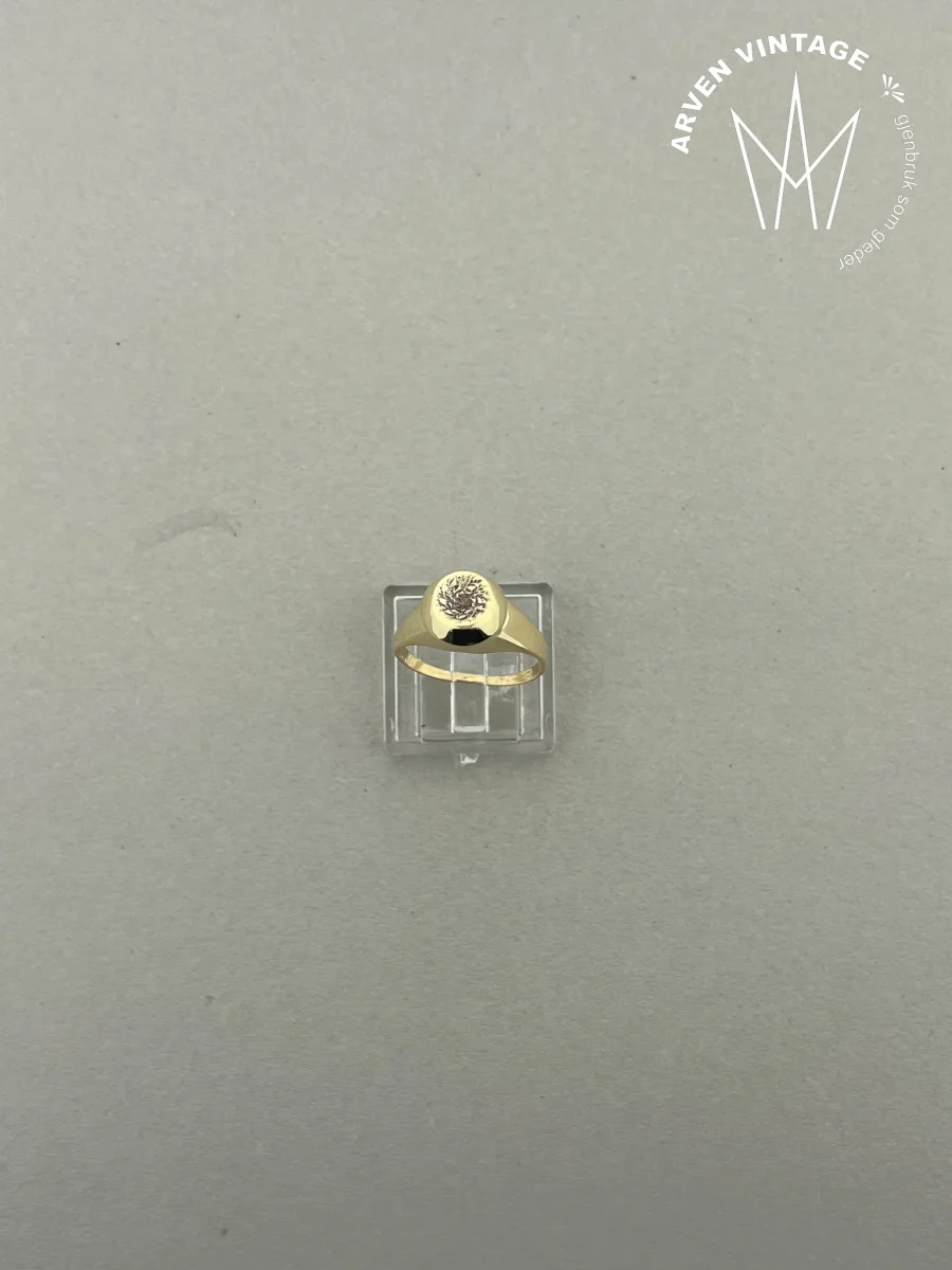 Vintage ring gult gull str 51