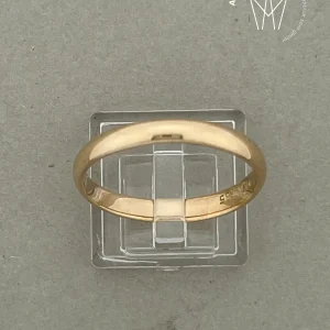 Vintage glatt ring gult gull str 68