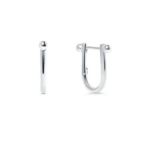 Silver oval Hoops