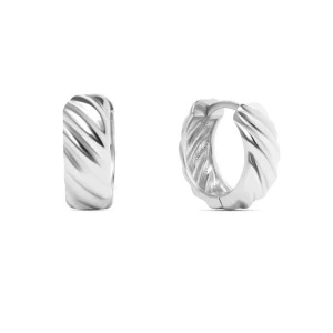 Silver swirl Hoops