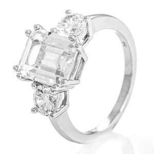 Sølv ring med zirkonia