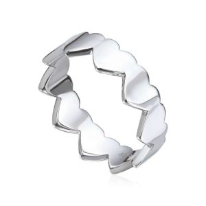 Sølv ring med hjerter